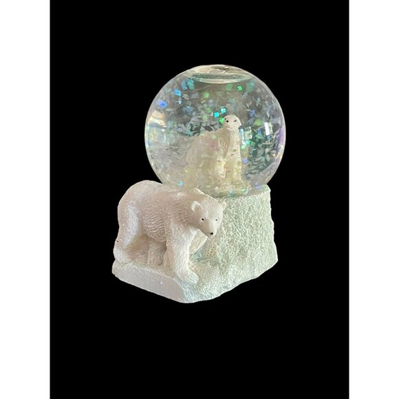 2014 2.5" Miniature Winter Polar Bear Snow Waterglobe with Box - Picture 1 of 5